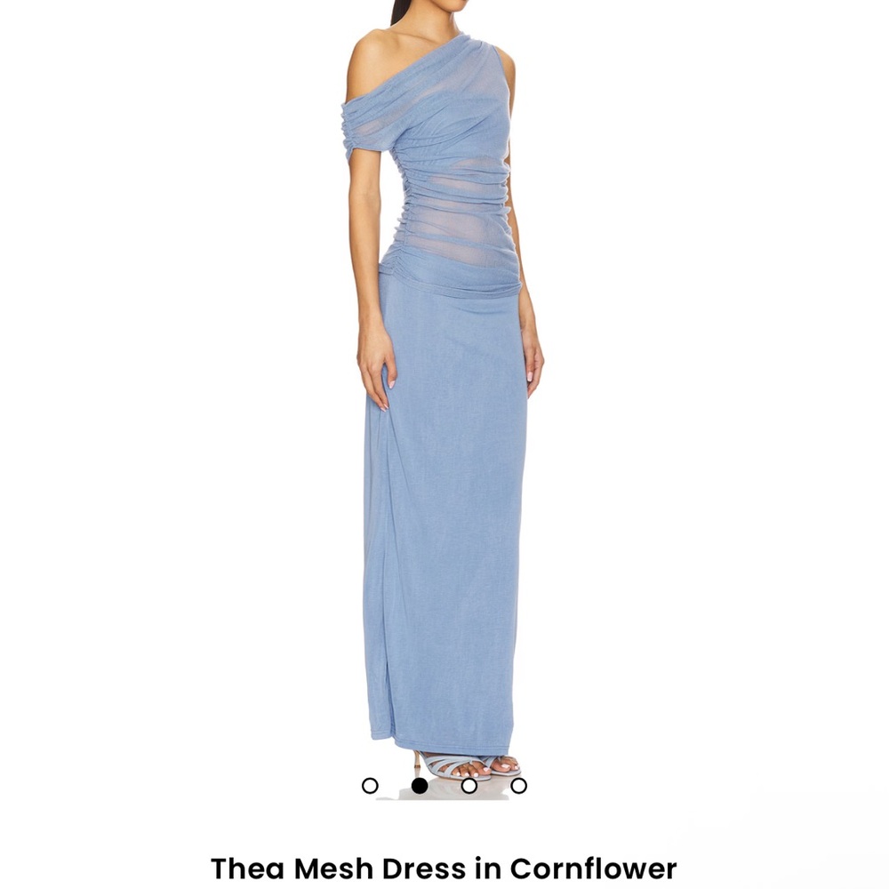 Sovereign Code Blue Asymmetrical Ruched Cocktail Dress - Picture 2 of 4
